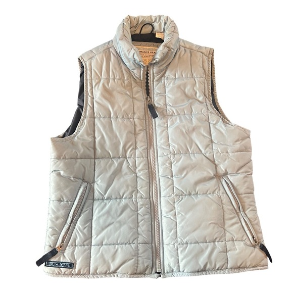 Y2K Abercrombie & Fitch Puffer Vest Light Blue Women’s Size Small - Picture 2 of 10